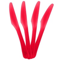 Lumoss - Plastic Knives - Set of 4 - Red Photo