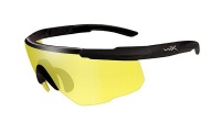 Wiley X Saber Advanced Pale Yellow Lens Glasses with Matte Black Frame Photo