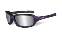 Wiley X Sleek Silver Flash Lens Glasses with Matte Violet Frame Photo