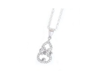 0.26ctw Cubic Zirconia Pendant with 925 Sterling Silver Necklace - 42cm Photo