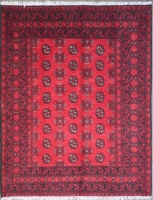 Rugs Original AAQCHA Afghan Design - Red Photo
