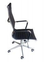 TOCC Ribbed High Back Chair - Black Photo