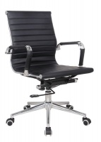 TOCC Ribbed Medium Back Chair - Black Photo