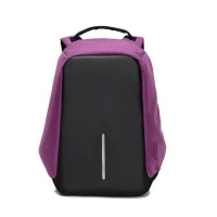 Outdoor Anti-theft Travel Bag with USB Charging Port - Purple Photo