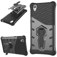 Sony Tuff-Luv Protective Armour Stand case for Xperia L1 - Black Cellphone Photo