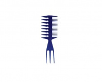 Heat 3 Prong Styling Comb - Blue Photo