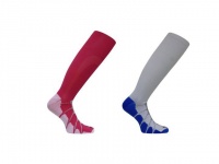 Vitalsox Patented Performance Graduated Compression Socks 2 Pack - White & Orange Photo