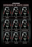 Star Wars - Expressions of Darth Vader Poster with Black Frame Photo