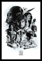 Star Wars - 40th Anniversary Poster with Black Frame Photo