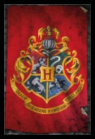Harry Potter - Hogwarts Flag Poster with Black Frame Photo