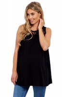 Absolute Maternity Posy Lace Top - Black Photo