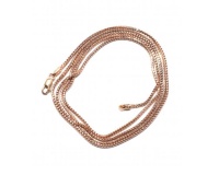 9ct Two Tone White & Rose Gold Franco Necklace - 50cm Photo