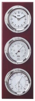 ANVI 30.3945 3-in-1 Barometer & Clock - Chrome & Dark Wood Photo