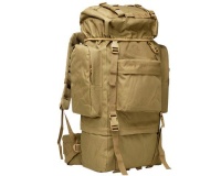Nylon Water Resistant Backpack - Khaki Photo