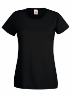 Fruit Of The Loom Lady-Fit Valueweight Crew Neck - Black Photo
