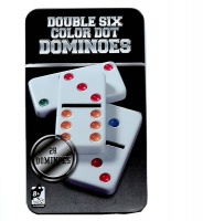 OzzyHome Double 6 Color Dot Dominoes Set Photo