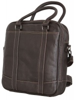 Fino Genuine Leather Messenger Bag - Brown Photo