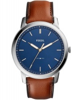 Fossil Mens FS5304 The Minimalist 3h Brown Leather Watch Photo