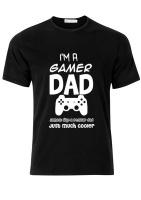 Thinking out Loud Men's "GamerDAD" Short Sleeve T-Shirt - Black Photo