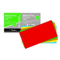 Treeline: Bright File Dividers 230 x 120mm - 2 Hole Punched - Pack of 100 Photo