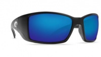 Costa Blackfin 580G Sunlasses - Black Frame with Blue Mirror Lens Photo