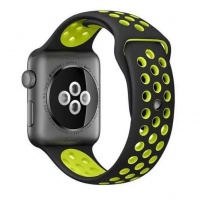 Apple Killerdeals Silicone Strap for 38mm Watch - Black & Yellow Photo