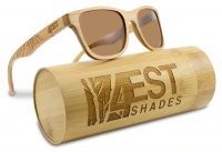 4EST SHADES Wooden Polarized Sunglasses - Cherry Photo