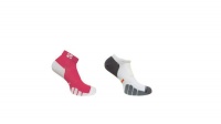 Vitalsox Ladies Low-Cut & Secret Compression Socks - Fuschia & White Photo