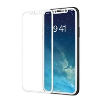 Tempered Curved Edge Glass Screen Protector for iPhone X - White Photo