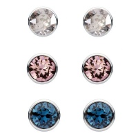 Civetta Spark Kayla Surgical Studs with Swarovksi Crystal - Stainless Steel Photo
