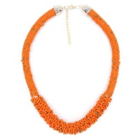 Lily & Rose Beaded Necklace with Mid Detail - Orange Photo