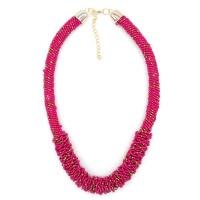 Lily & Rose Beaded Necklace with Mid Detail - Cerise Photo
