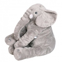 Elephant Pillow - Light Grey Photo