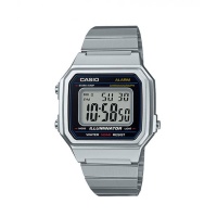 Casio Men's B650WD-1ADF Retro Digital Square Watch - Silver<br /> Photo