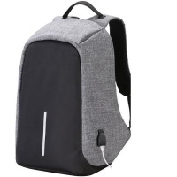 Anti-Theft Waterproof Travel Laptop Backpack - Grey Photo