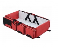 2" 1 Travel Baby Bed & Bag - Red Photo