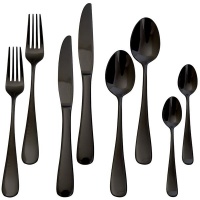 Kitchen Kult 8 Piece Stainless Steel Cutlery Set - Black Photo