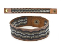 Sourcery Supply Co Leather Zigzag-Band Bracelet - Knysna Photo