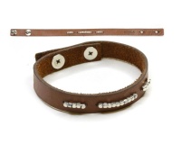 Sourcery Supply Co Leather Bracelet with Silver Metal Beads Photo