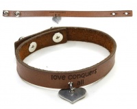 Sourcery Supply Co Leather "Love" Bracelet Photo