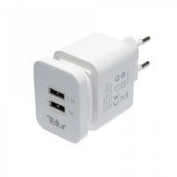 Tellur USB & Micro USB Dual Home Charger Cable - White Photo