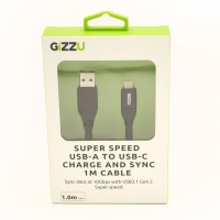 GIZZU USB3.1 A To USB-C 1m Cable - Black Photo