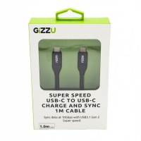 Gizzu USB3.1 C To USB-C 1m Cable - Black Photo
