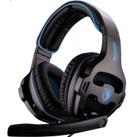 Sades 810 Gaming Headphones with Mic - Black & Blue Photo