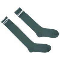 Schoolwear Specialist Long School Socks - Bottle Green/White Photo