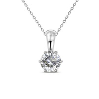 Crystalize 925 Silver April Birthstone Necklace with Swarovski Crystal Photo