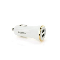 Remax Dolfin 2.4A 2 USB Car Charger - Gold Photo