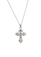 Art Jewellers Swarovski Cross 20mm Pendant & Chain - Silver Photo