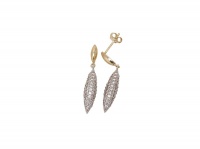 Art Jewellers 9ct/925 CZ Drop Earrings - Gold Fusion Photo
