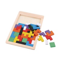 40-Piece Wooden Jigsaw Tetris Puzzle Photo